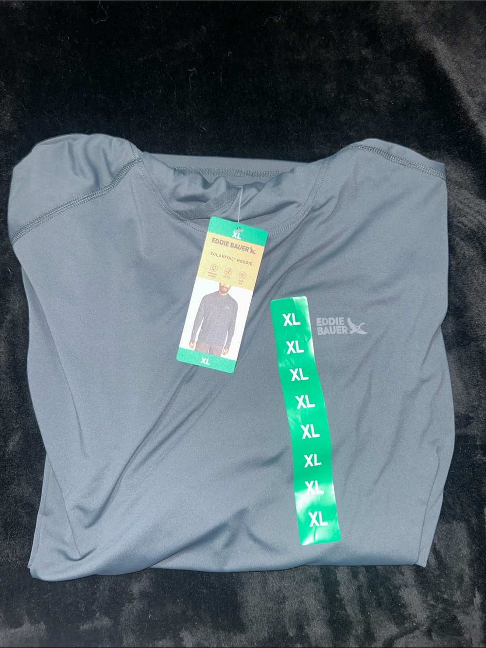 Eddie Bauer Slate Blue Performance Long Sleeve Hoodie